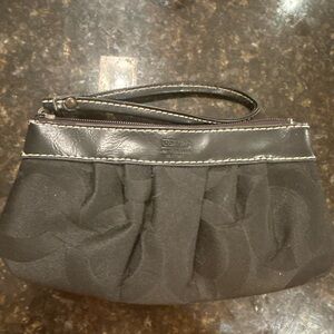 Vintage Coach Black Wristlet Clutch